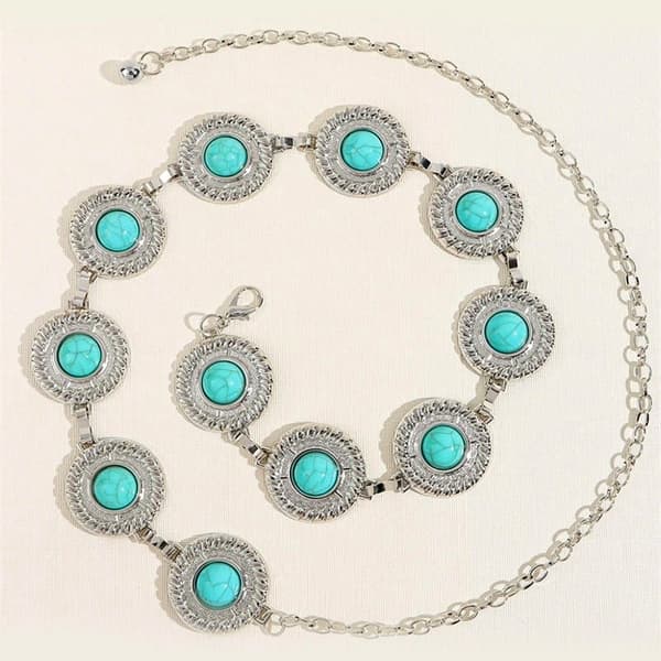 Adjustable belt chain in gold or silver