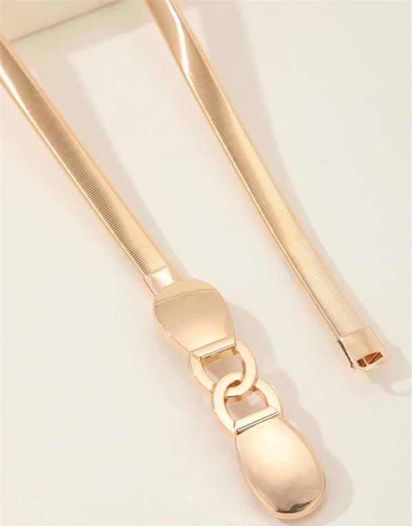 Adjustable belt chain in gold or silver
