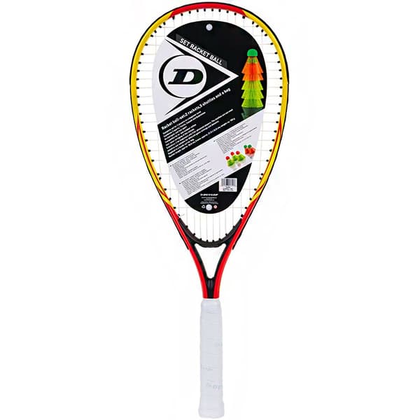 Crossminton Racketballsæt Dunlop gul og rød 762091