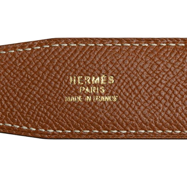 Pre-owned Hermès Box Calf and Epsom Constance H Reversible Belt Black