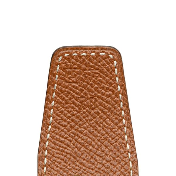 Pre-owned Hermès Box Calf and Epsom Constance H Reversible Belt Black