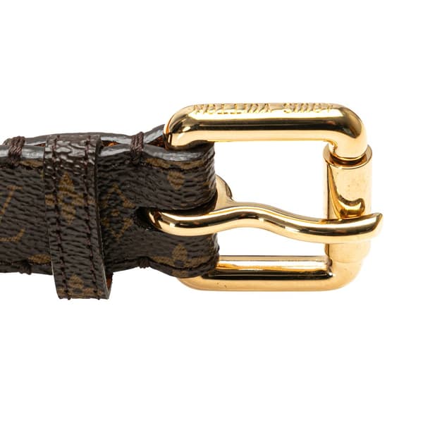 Pre-owned Louis Vuitton Monogram Belt Brown