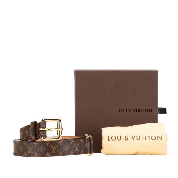 Pre-owned Louis Vuitton Monogram Belt Brown