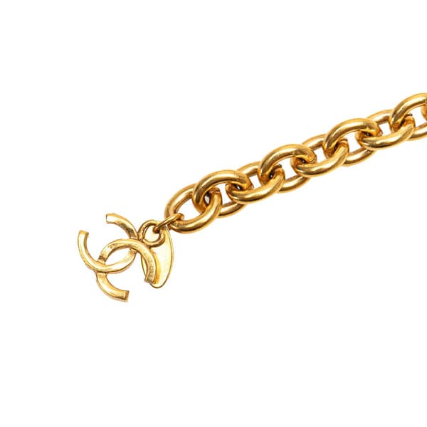 Pre-owned Chanel Gold Plated Quilted CC Triple Chain Belt Gold