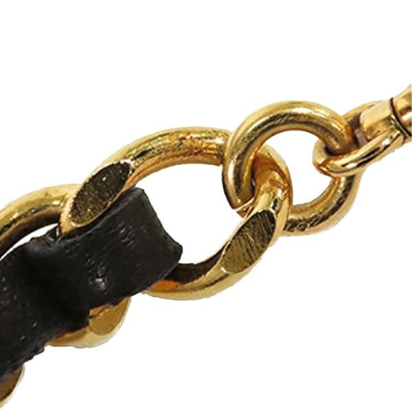 Pre-owned Chanel Gold Plated CC Medallion Leather Woven Chain Belt Gold