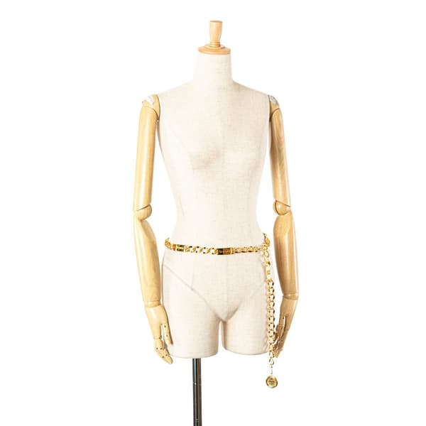 Pre-owned Chanel Gold Plated Medallion Chain Belt Gold