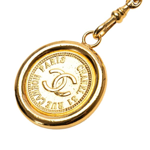 Pre-owned Chanel Gold Plated Medallion Chain Belt Gold