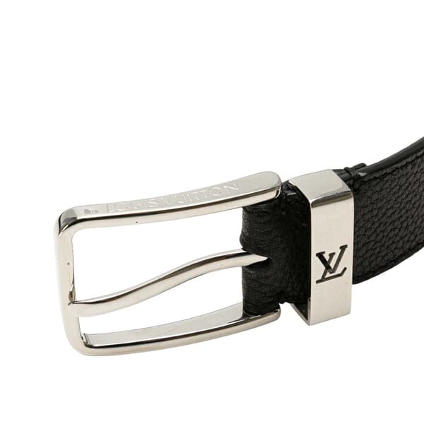 Pre-owned Louis Vuitton Leather Pont Neuf Belt Black