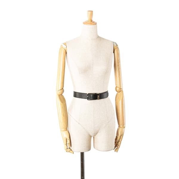 Pre-owned Louis Vuitton Leather Pont Neuf Belt Black
