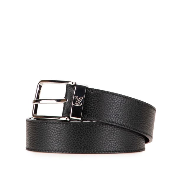 Pre-owned Louis Vuitton Leather Pont Neuf Belt Black