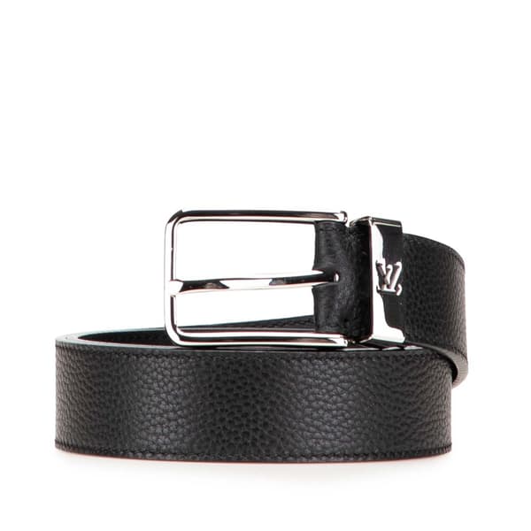 Pre-owned Louis Vuitton Leather Pont Neuf Belt Black