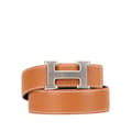 Miniatyrbilde 1 av 7: Pre-owned Hermès Leather Constance H Reversible Belt Brown