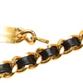 Miniatyrbilde 3 av 5: Pre-owned Chanel Gold Plated Medallion Leather Woven Chain Belt Gold