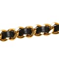 Miniatyrbilde 4 av 5: Pre-owned Chanel Gold Plated Medallion Leather Woven Chain Belt Gold