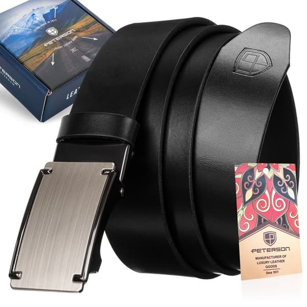 Herrbälte i läder med elegant automatiskt spänne från Lumarko!