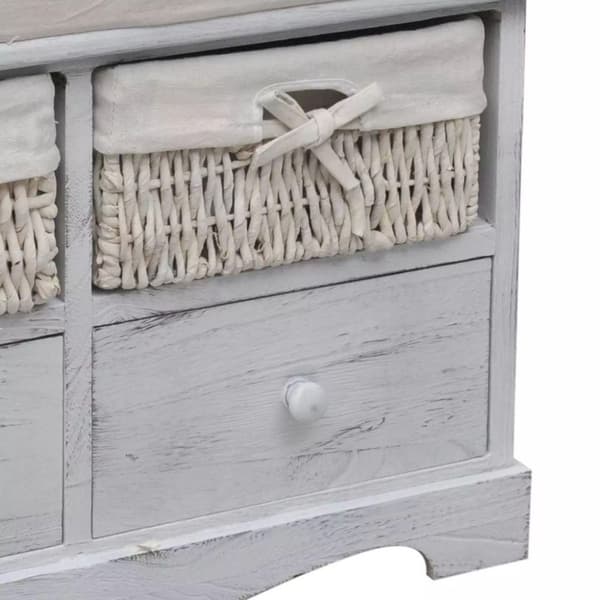vidaXL opbevaringsbænk 62x33x42 cm kejsertræ hvid