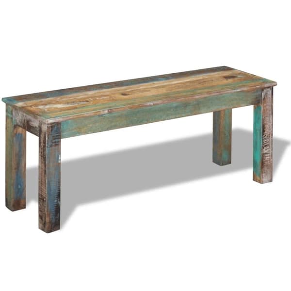 vidaXL Benk gjenvunnet heltre 110x35x45 cm