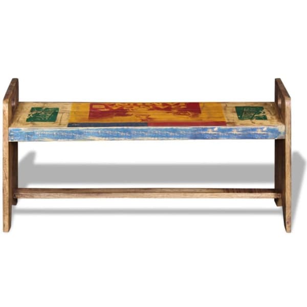 vidaXL bænk 100x30x50 cm massivt genbrugstræ