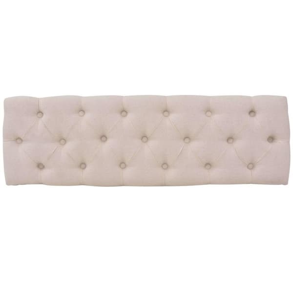 vidaXL bænk lærred massivt træ 110 x 38 x 48 cm cremehvid