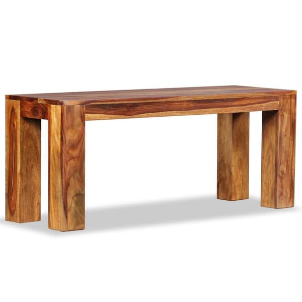 vidaXL Bänk massivt sheeshamträ 110x35x45 cm