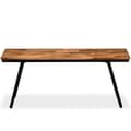 Miniatyrbilde 3 av 11: vidaXL Benk gjenvunnet teak og stål 110x35x45 cm