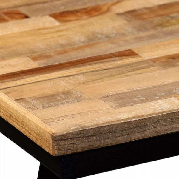 vidaXL Benk gjenvunnet teak og stål 110x35x45 cm