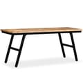 Miniatyrbilde 8 av 11: vidaXL Benk gjenvunnet teak og stål 110x35x45 cm