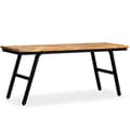 Miniatyrbilde 9 av 11: vidaXL Benk gjenvunnet teak og stål 110x35x45 cm