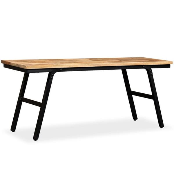 vidaXL Benk gjenvunnet teak og stål 110x35x45 cm