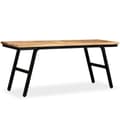 Miniatyrbilde 10 av 11: vidaXL Benk gjenvunnet teak og stål 110x35x45 cm