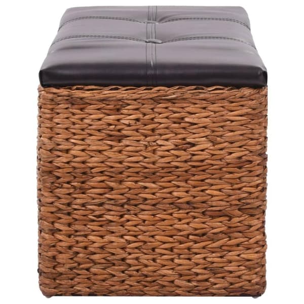 vidaXL bænk med 2 kurve søgræs 71 x 40 x 42 cm brun