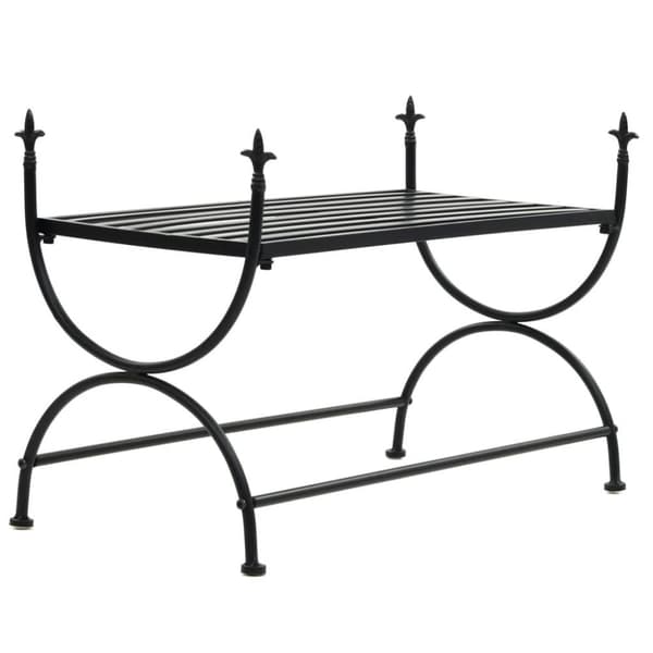 vidaXL bænk vintagestil metal 83 x 42 x 55 cm sort