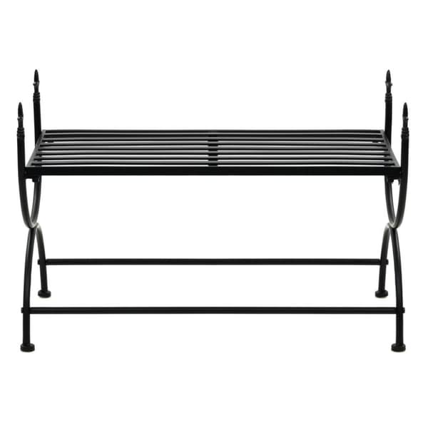 vidaXL Bänk vintage stil metall 83x42x55 cm svart