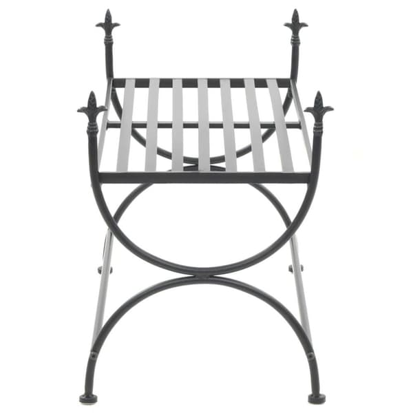 vidaXL Bänk vintage stil metall 83x42x55 cm svart