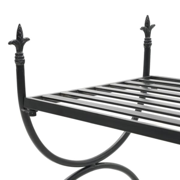 vidaXL Bänk vintage stil metall 83x42x55 cm svart