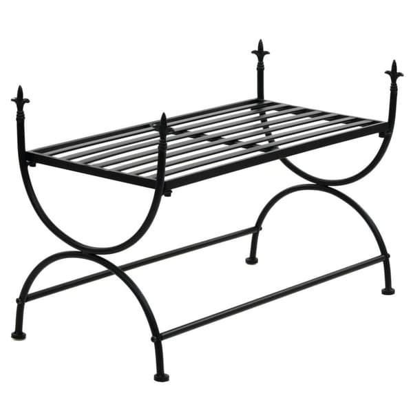 vidaXL Bänk vintage stil metall 83x42x55 cm svart