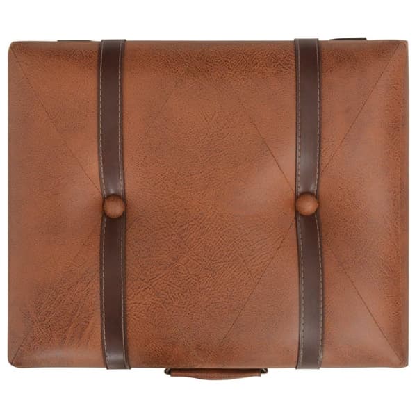 vidaXL Förvaringspall 40 cm ljusbrun konstläder
