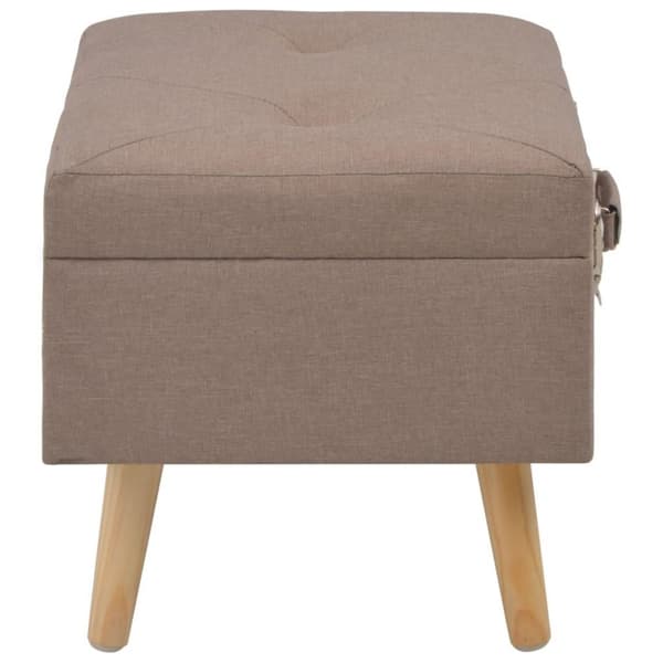 vidaXL Förvaringspall 40 cm brun tyg