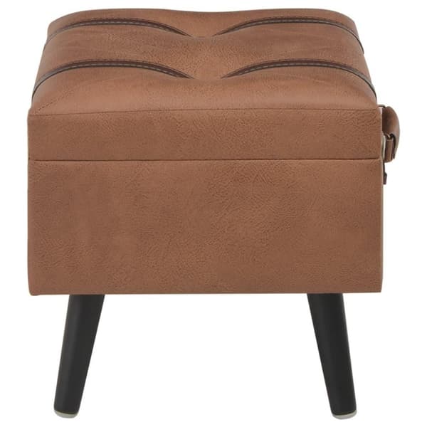 vidaXL Förvaringspall 40 cm brun konstläder