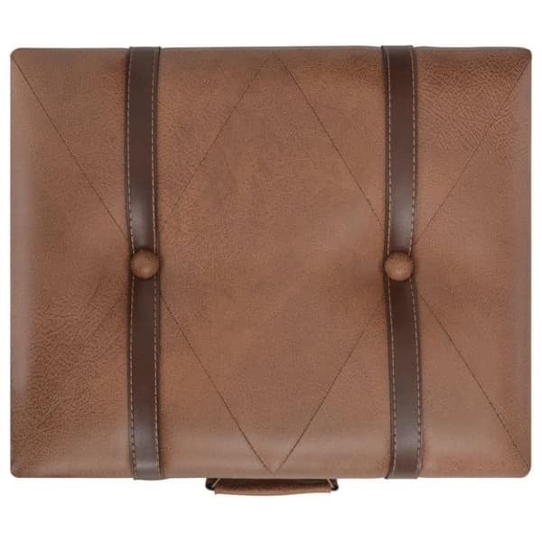 vidaXL Förvaringspall 40 cm brun konstläder