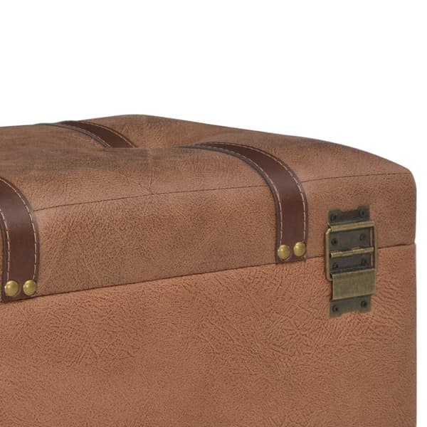 vidaXL Förvaringspall 40 cm brun konstläder
