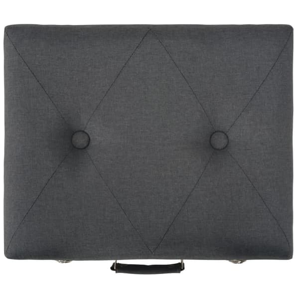 vidaXL Förvaringspall 40 cm mörkgrå tyg