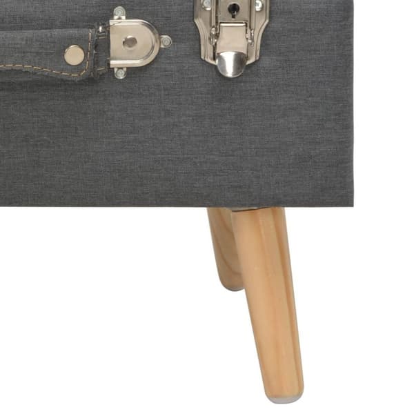 vidaXL Förvaringspall 40 cm mörkgrå tyg