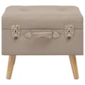 Miniatyrbillede 3 af 9: vidaXL opbevaringstaburet stof 40 cm beige