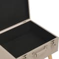 Miniatyrbillede 7 af 9: vidaXL opbevaringstaburet stof 40 cm beige