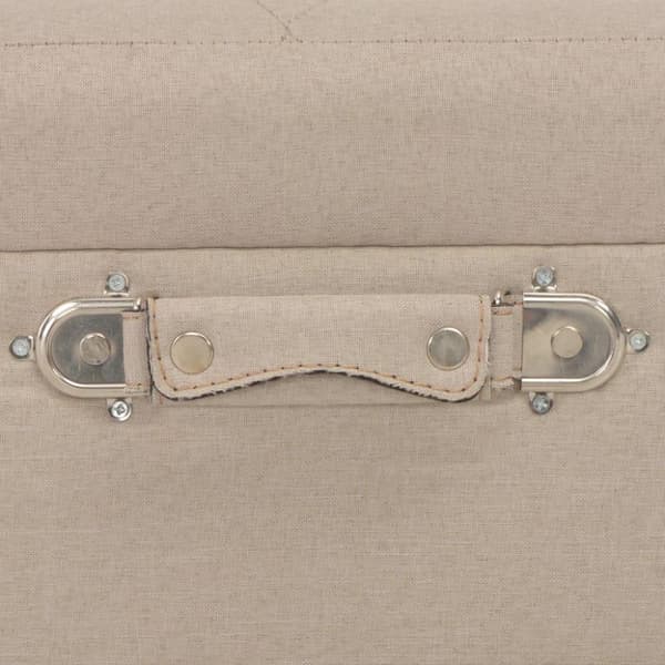 vidaXL opbevaringstaburet stof 40 cm beige