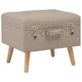 Miniatyrbillede 1 af 9: vidaXL opbevaringstaburet stof 40 cm beige