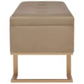 Miniatyrbillede 4 af 7: vidaXL bænk med opbevaringsrum 105 cm fløjl beige