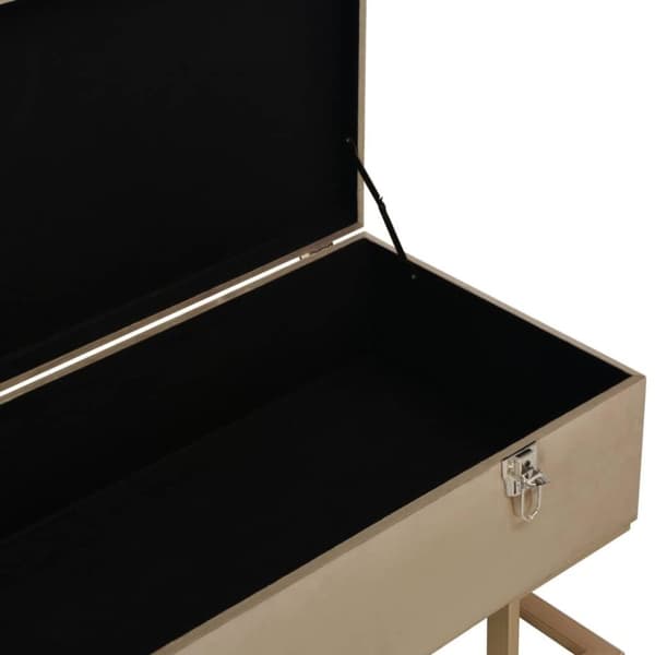 vidaXL bænk med opbevaringsrum 105 cm fløjl beige