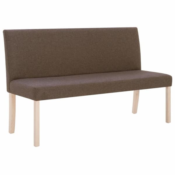 vidaXL bænk 139,5 cm polyester brun